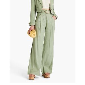 NWT Veronica Beard Rimini Linen Blend Wide Leg Pant